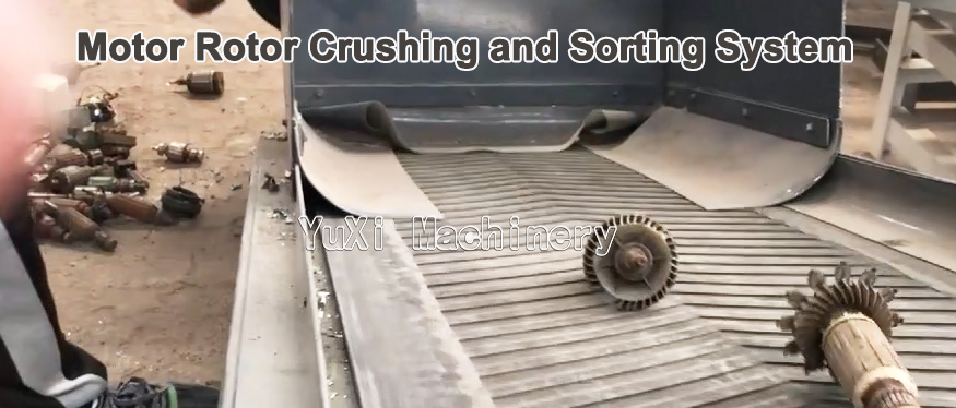 Motor Rotor Crushing and Sorting System